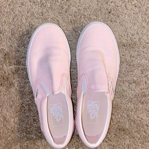 pink vans slip ons, womens size 7